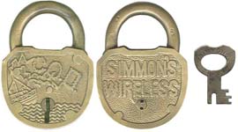 “C.Q.D.” -“SIMMON’S WIRELESS” also known as Titanic SOS. 2 13/16″ high x 2″ wide