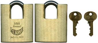 Commemorative Padlocks and Keys