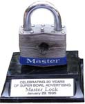 “MASTER LOCK CELEBRATING 20 YEARS OF SUPER BOWL ADVERTISING JANUARY 29, 1995”