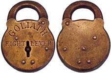 “GOLIATH EIGHT LEVER” – Steel – No USA – Brass Plated