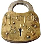 “HECTOR 8 LEVERS” – Brass Case – Steel Shackle