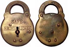 “SAFE EIGHT LEVER” – Brass – Small Letters”
