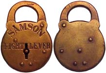 “SAMSON EIGHT LEVER” – Brass – Large Letters – No USA