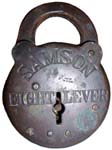 “SAMSON EIGHT LEVER” – Brass – Large Letters – USA