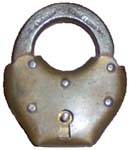 “S. ANDREWS” – Case Design 2 – Steel Shackle. 4 1/2″ high x 2 5/8″ wide. Stamped