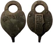 “CINTI G&E CO” – “CLOSE LOCK TO GET KEY OUT”