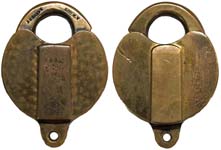 “J. DEALLY LOU. KY.”. 3 7/16″ high including clevis x 2 7/16″ wide x 7/8″ deep.