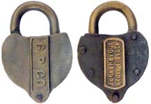 “G.P.CO”. 4″ high including clevis x 3″ wide. Brass body. Brass shackle.