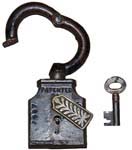 “J. M & S 7447 PATENTED”. 4 1/4″ high x 1 3/4″ wide x 11/16″ deep. Steel body. S