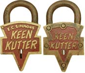 “E. C. SIMMONS KEEN KUTTER” – “KEEN KUTTER”. 3 3/4″ high x 2 1/8″ wide x 1/2″ de