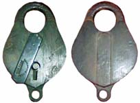 “C. LIEBRICK PHILA. PATENTED JUNE 1849”. 3 7/8″ high including clevis x 2 1/2″ w