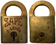 “SAFE 3 LEVER” – Brass Shackle