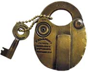 “T. SLAIGHT PATENTED JAN 2 1855 NOV12 1861”. 3 1/2″ high x 2 1/2″ wide. Brass bo