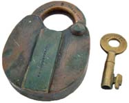 “S. C. THOMSON & CO.” – “PATENTED 8 AUG 23 1853”. 3″ high x 2 1/4″ wide. Brass b