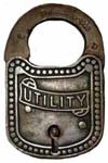 “UTILITY” – Flat Brass Shackle – Post key