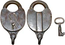 “H. WRAY ROCHESTER”. 4 1/4″ high including clevis x 2 1/2″ wide x 1/2″ deep. Bra