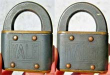 “YALE” – “YALE” – “PATENTED FEB 1 1876 JULY 10 1877 NOV 27 1877 AUG 5 1879”