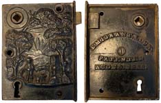 “EMIGRANT LOCK PATENTED AUG 10 1858” – Left Keyway