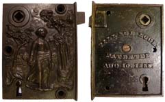 “VILLAGE LOCK PATENTED AUG 10 1858” – Left Keyway