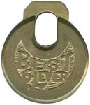 “BEST 6•LEVER” – Elliptical Shackle Opening – Brass Plated