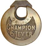 “CHAMPION 6-LEVER” – Left Pin – Wide Letters – “SAL