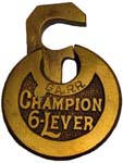 “CHAMPION 6-LEVER” – Left Pin – Wide Letters – “GA