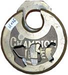 “CHAMPION 6-LEVER” – Left Pin – Wide Letters – Cut-A-Way