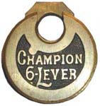 “CHAMPION 6-LEVER” – Left Pin – Wide Letters – “WPR”