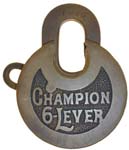 “CHAMPION 6-LEVER” – Left Pin – Wide Letters – High Shackle