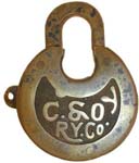 “C.&O RY.Co˙” – Abbreviated Left Pin – High Shackle.