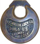 “D. K. MILLER LOCK CO. PHILA U.S. RAILWAY LOCK” – No Pins – Early Case Design.