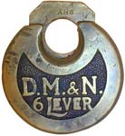 “D.M.&N. 6 LEVER” – No Pins.