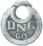 “D.N.G. CO.” – No Pins. (58.0).