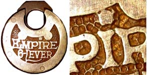 “EMPIRE 6-LEVER” – 2 Pins – Letter Style 3 – Dotted “I” – Tapered Margin