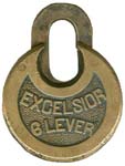 “EXCELSIOR 6 LEVER” – No Pins – Arcked “EXCELSIOR” Arcked “6 LEVER” – High Shackle