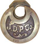 “J.D.P. Co.” – Left Pin.