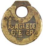 “LACLEDE 6•LEVER” – No Pins – Embossed Circle – Short “L”
