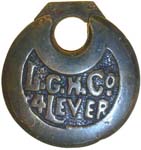 “L.G.H. CO. 4 LEVER” – No Pins – Short “L” – Letter Style 2.