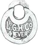 “L.-G.H. CO. 4 LEVER” – No Pins – Medium “L” – Letter Style 3.