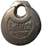 “L.-G.H. CO. 4 LEVER” – No Pins – Medium “L” – Letter Style 4.