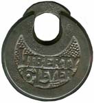 “LIBERTY 6-LEVER” – No Pins – Short “L” – Letter Style 1 – Low Rounded Shackle – Brass Plated