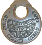 “D. K. MILLER LOCK CO. RAILWAY LOCK FAIRBANKS & COMPANY NEW YORK U.S.A.” – No Pi