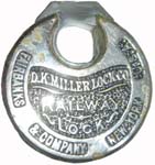 “D. K. MILLER LOCK CO. RAILWAY LOCK FAIRBANKS & COMPANY NEW YORK U.S.A.” – No Pi