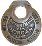 “SHIP FROM THE EAST VIA MORGAN LINE TIME AND MONEY SAVED” – No Pins – Design 1 – Paperweight