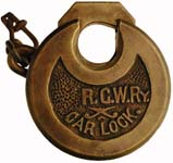 “R.G.W.Ry. CAR LOCK.” – No Pins.