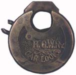 “R.G.W.Ry. CAR LOCK.” – Left Pin.