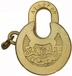 “SANTA FE” – 2 Pins – High Shackle – “A T & S F RR”