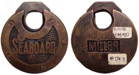 “SEABOARD” – Left Pin – Narrow Letters – “MILLER”