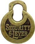 “SECURITY 6-LEVER” – No Pins – High Shackle – Narrow Letters
