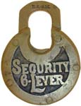 “SECURITY 6-LEVER” – No Pins – High Shackle – Wide Letters – “D